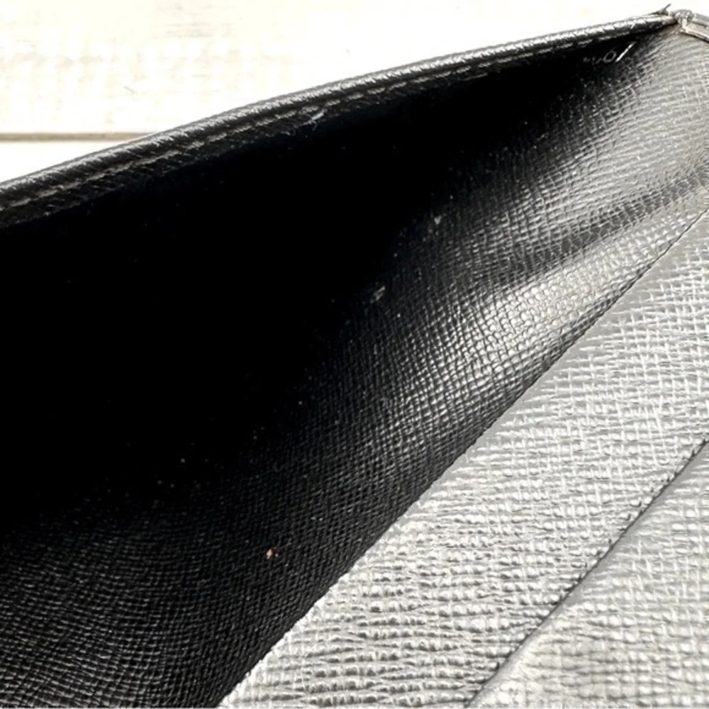 AUTHENTIC Louis Vuitton Monogram Porte Valeurs Checkbook Wallet. Color: Black
